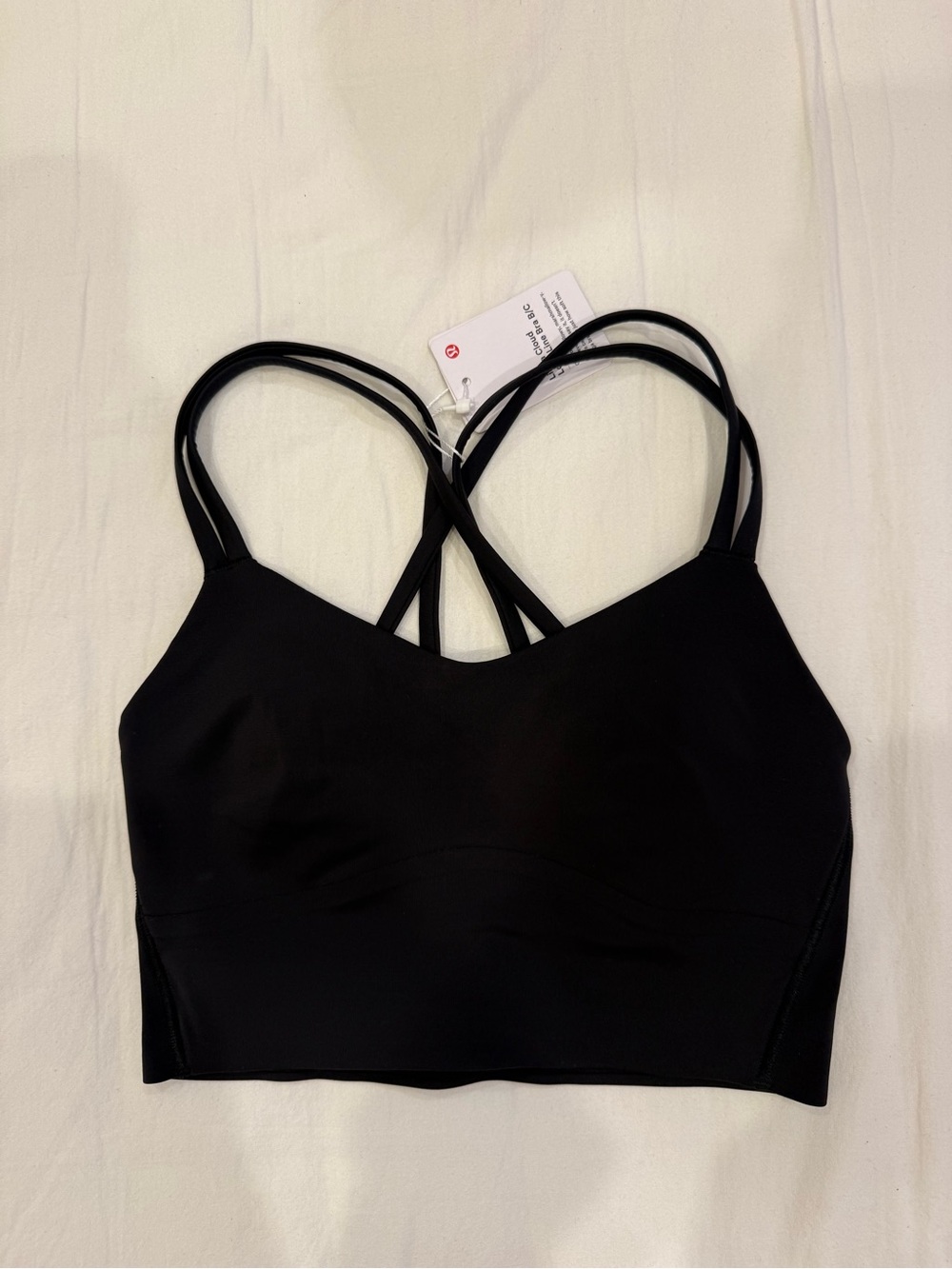 Lululemon Women's Black Strappy Sports Bra Top Size 2